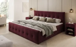 Familien Boxspringbett Valenza – 220/240x200 mit Stauraum in Samt