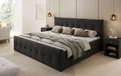 Familien Boxspringbett Valenza – 220/240x200 mit Stauraum in Samt