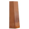 Feuerkorb Thomas - eckiger Stahlkamin in Rusty Orange