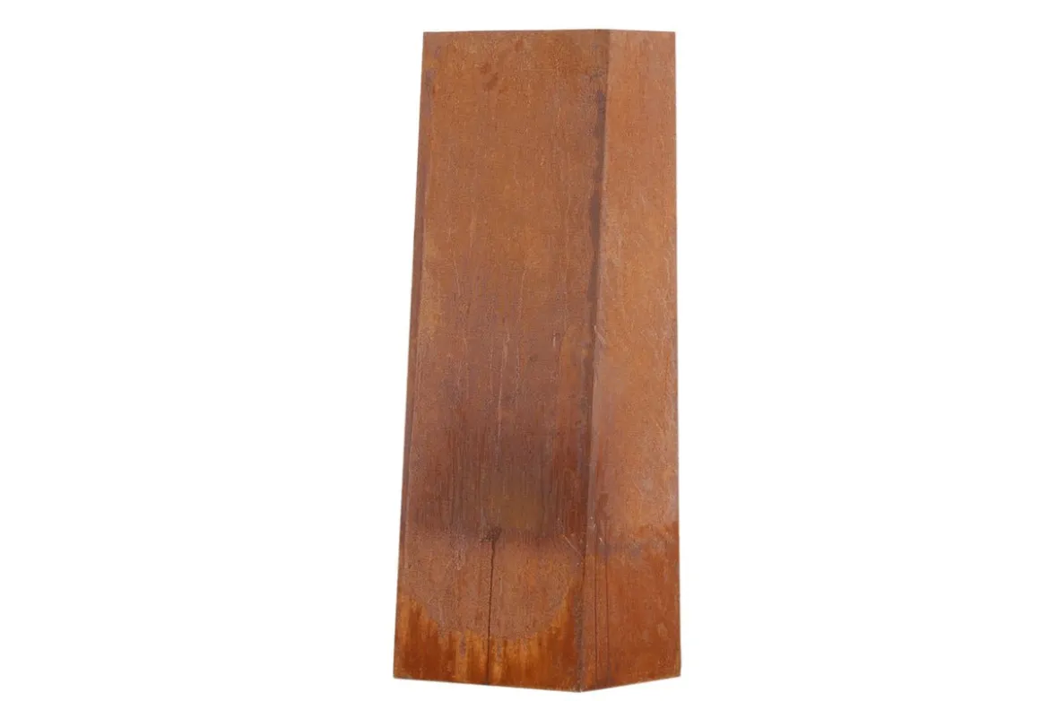 Feuerkorb Thomas - eckiger Stahlkamin in Rusty Orange