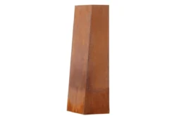 Feuerkorb Thomas - eckiger Stahlkamin in Rusty Orange