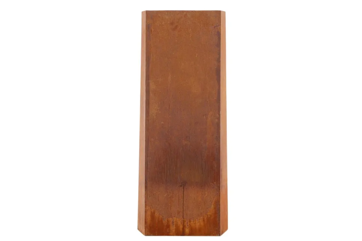 Feuerkorb Thomas - eckiger Stahlkamin in Rusty Orange