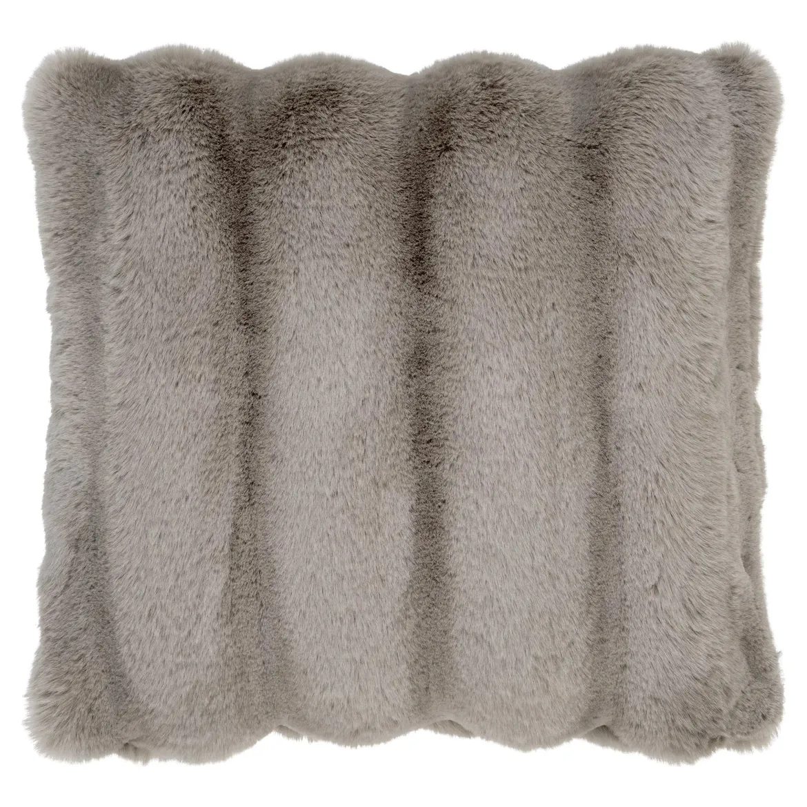 Flausch - Zierkissen Tao aus Kunstfell Grau 45x45 cm