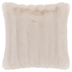 Flausch - Zierkissen Tao aus Kunstfell Beige 45x45 cm