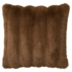 Flausch - Zierkissen Tao aus Kunstfell Braun 45x45 cm