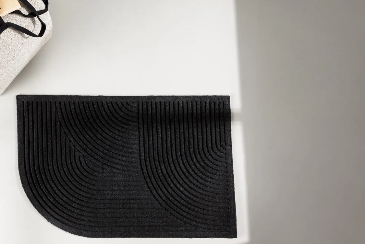 Fußmatte Anika - in Schwarz aus Polypropylen & Gummi