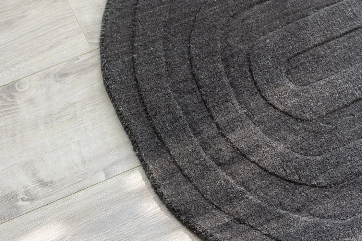 Fußmatte Nala - in Schwarz aus Wolle