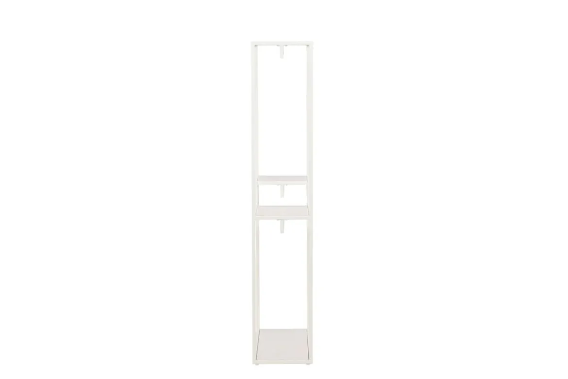 Garderobe Narell – Offenes Kleiderregal in Beige mit Ablagen