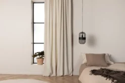 Gardinen-Set Verta – mit Mehrband-System in Beige & Moosgrün