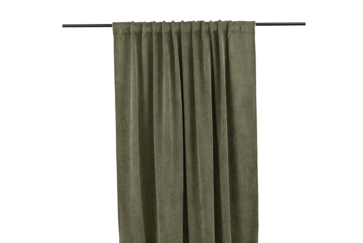Gardinen-Set Verta – mit Mehrband-System in Beige & Moosgrün