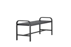 Gartenbank Cäsar - aus robustem, schwarzem Aluminium