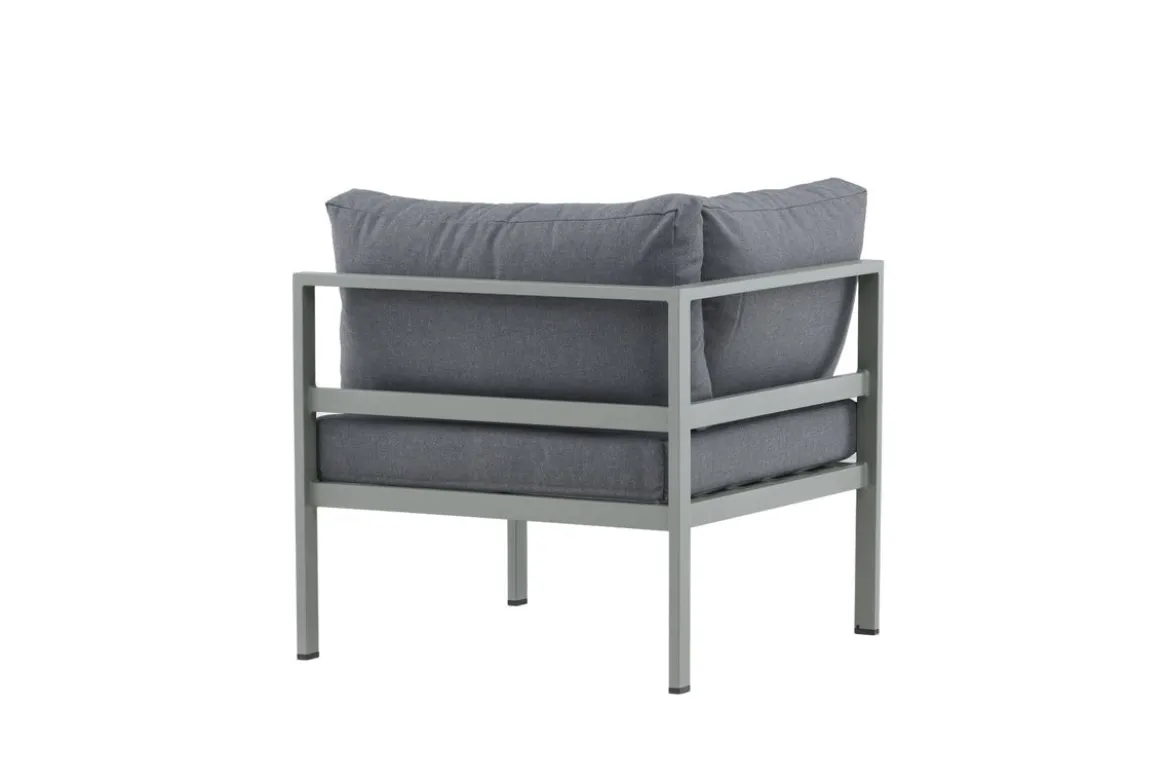 Gartenbank Eckmodul Borelio - Aus Aluminium in den Farben Khaki und Beige