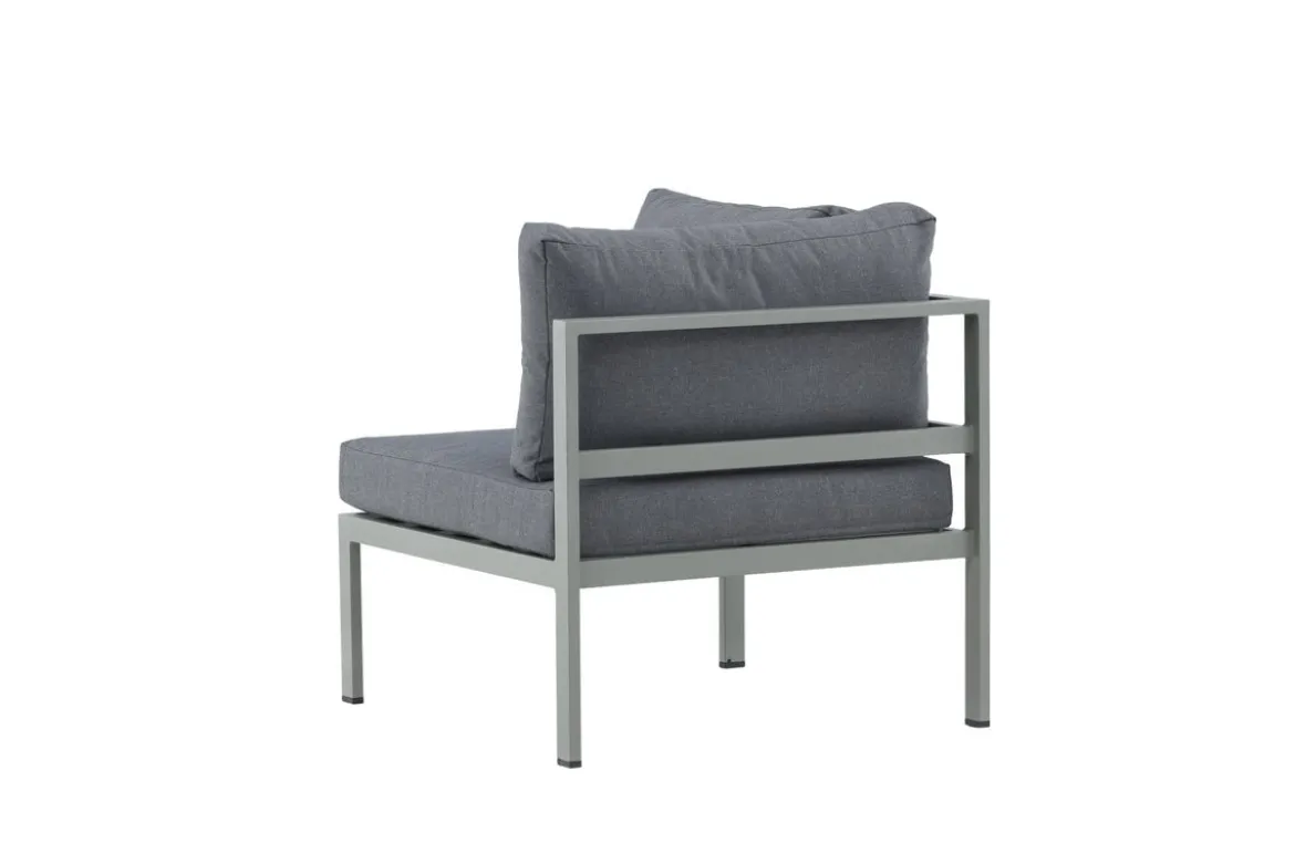 Gartenbank Eckmodul Borelio - Aus Aluminium in den Farben Khaki und Beige