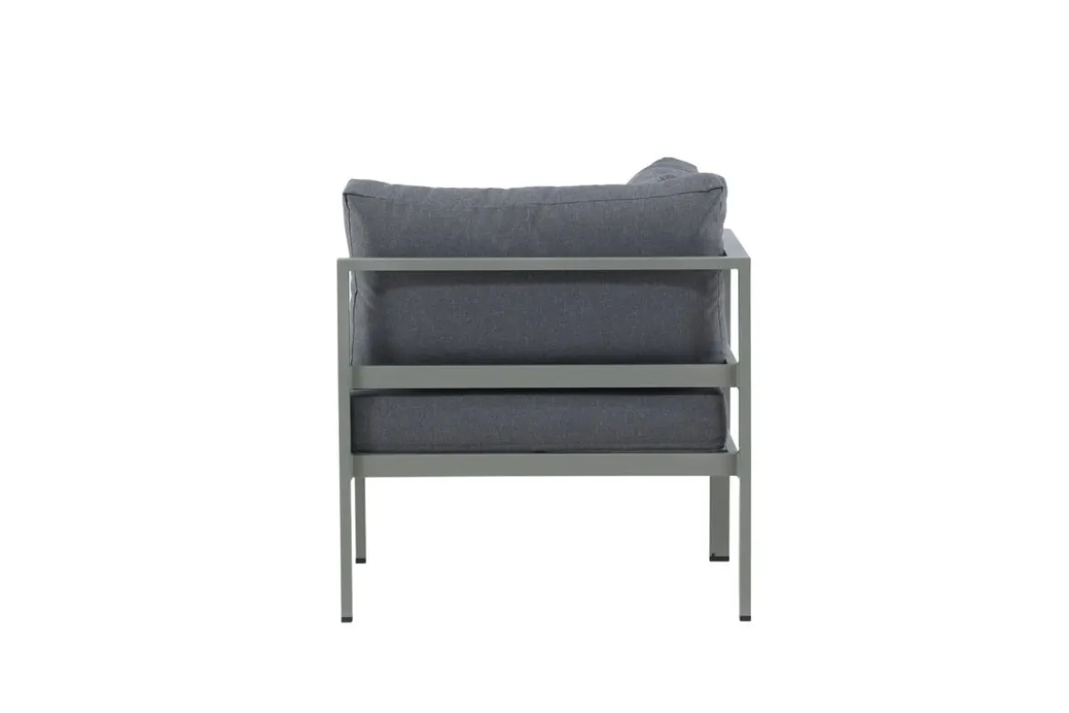 Gartenbank Eckmodul Borelio - Aus Aluminium in den Farben Khaki und Beige