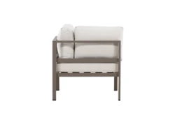 Gartenbank Eckmodul Borelio - Aus Aluminium in den Farben Khaki und Beige