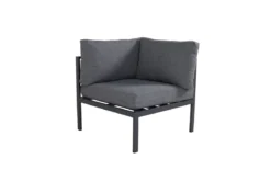 Gartenbank Eckmodul Nero - Aus Aluminium in Schwarz, Braun und Beige