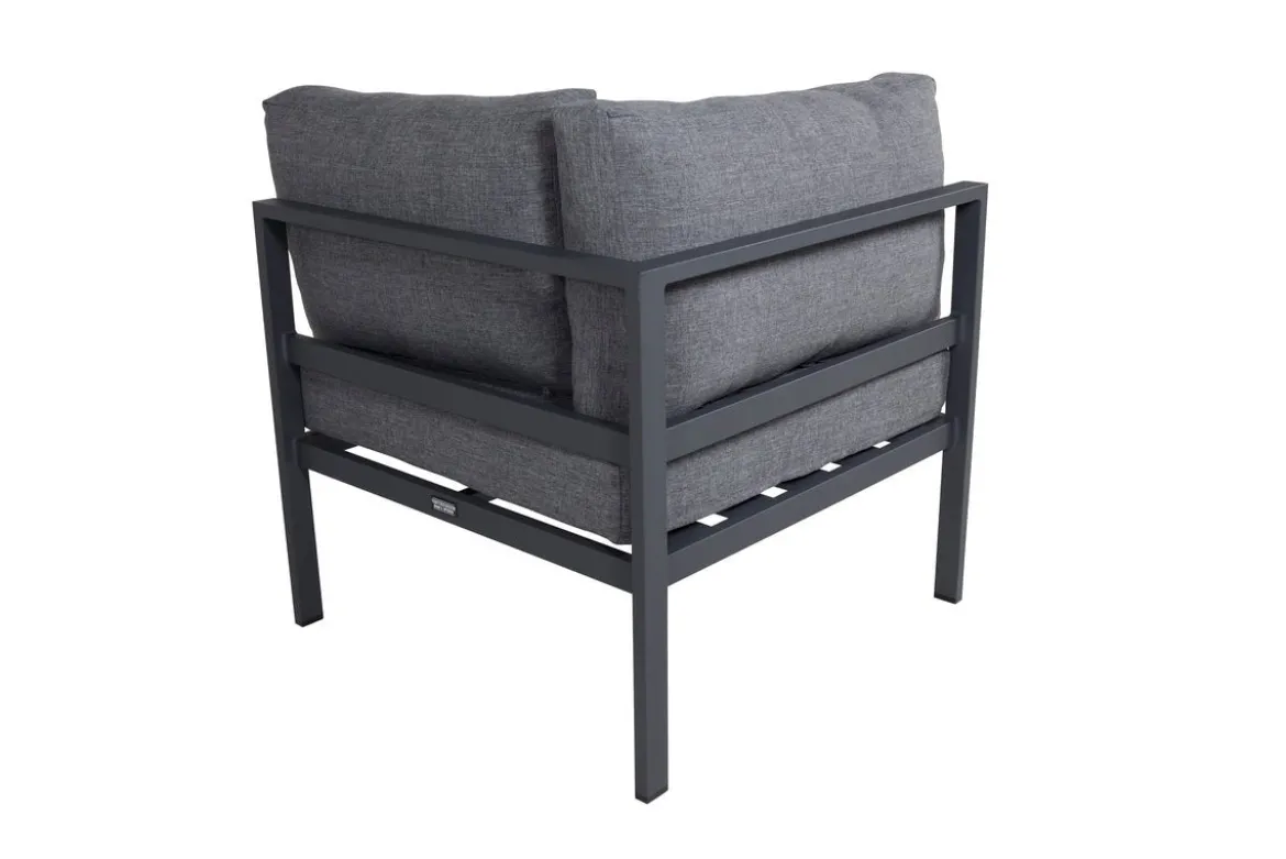 Gartenbank Eckmodul Nero - Aus Aluminium in Schwarz, Braun und Beige