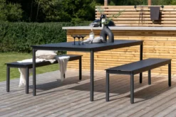 Gartenbank Egypt - aus robustem schwarzem Aluminium