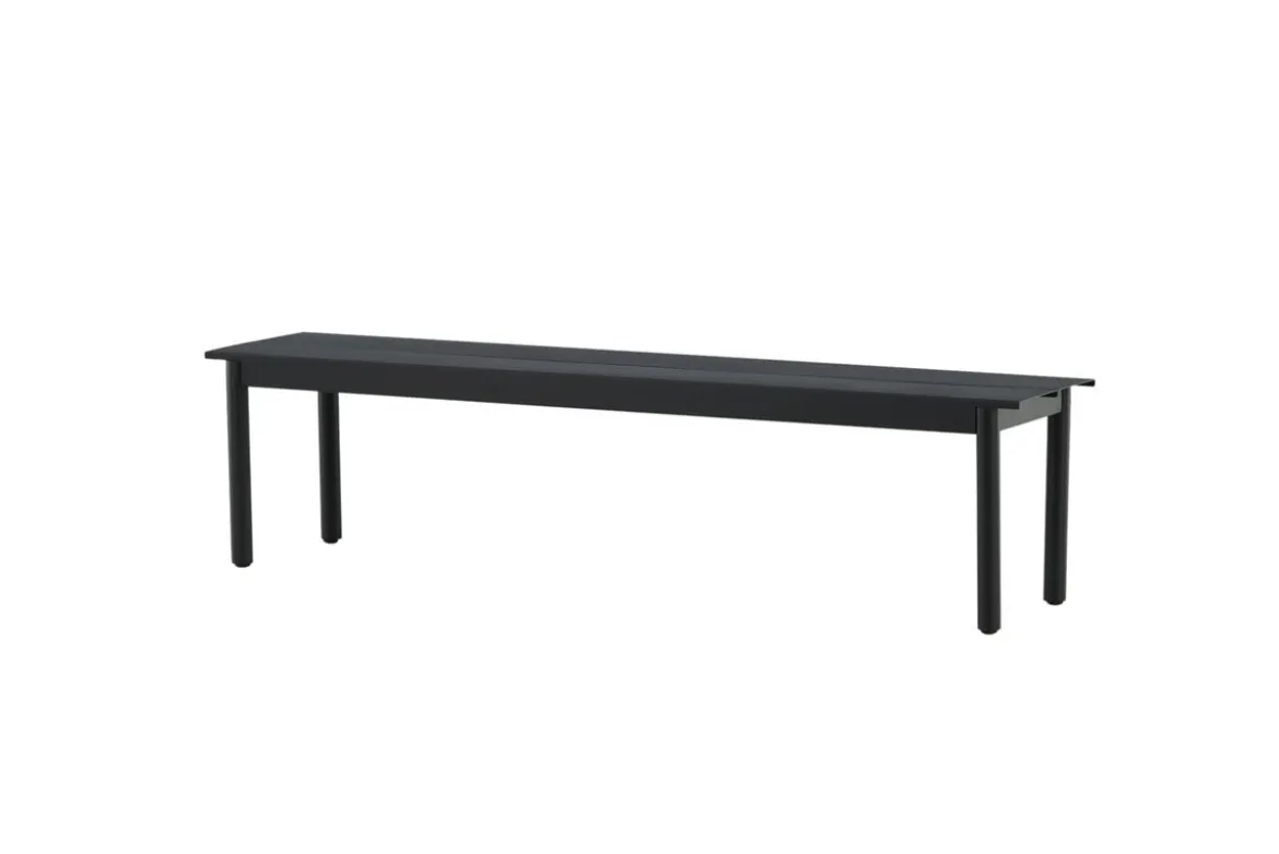 Gartenbank Egypt - aus robustem schwarzem Aluminium