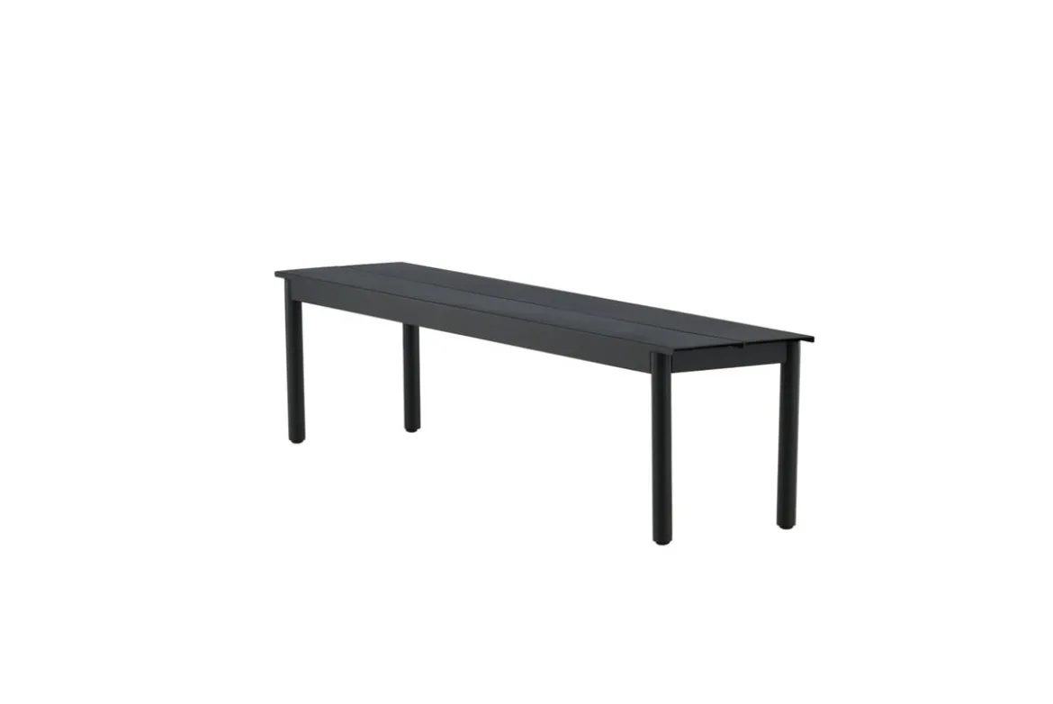 Gartenbank Egypt - aus robustem schwarzem Aluminium
