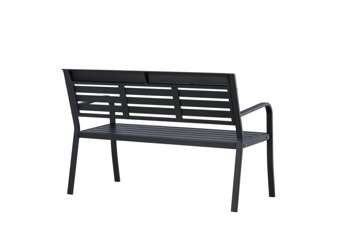 Gartenbank Mineral - Zeitloses Design aus schwarzem Aluminium