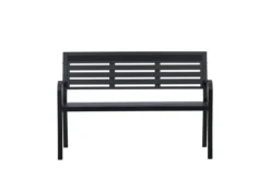 Gartenbank Mineral - Zeitloses Design aus schwarzem Aluminium