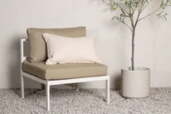 Gartenbank Modul Borelio - In beigem oder braunem Aluminium