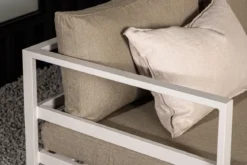 Gartenbank Modul Borelio - In beigem oder braunem Aluminium