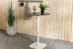 Garten Bartisch Belmont - Ø70 cm mit weißem Aluminiumgestell