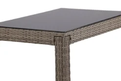 Garten Bartisch Bärbel - Hochtisch aus Rattan mit Glasplatte