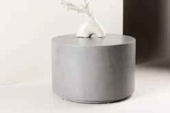 Garten Beistelltisch India - Ø60 aus Aluminium in der Farbe Grau