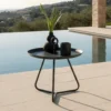 Garten Beistelltisch Moeve - Ø40 aus schwarzem Stahl