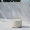 Garten Beistelltisch Pirello - Rundes Design aus Aluminium und Polypropylen