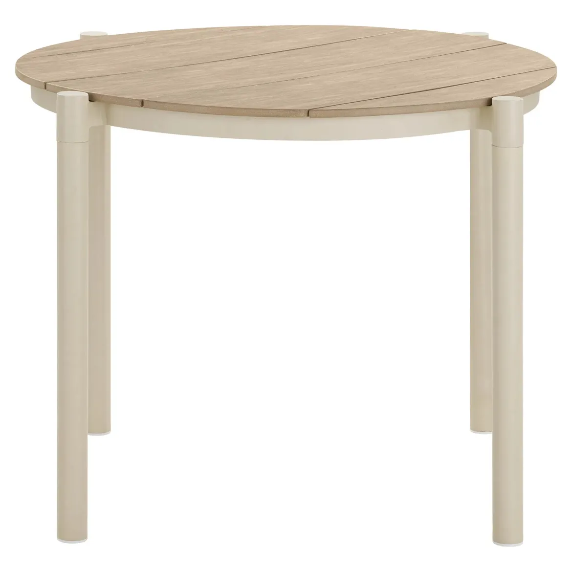 Garten Beistelltisch Ylvorin - elegantes Design in Beige mit Holz