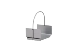 Garten Brennholzkorb Carry - aus Stahl in Silber