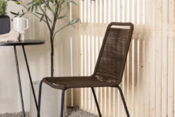 Garten Cafegruppe Aven – 3-teiliges Gartenmöbel-Set in Braun/Schwarz