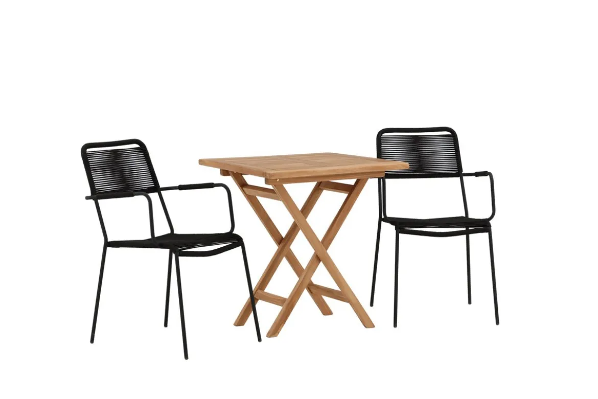 Garten Cafegruppe Elbe – 3-teiliges Gartenmöbel-Set 70x70 cm