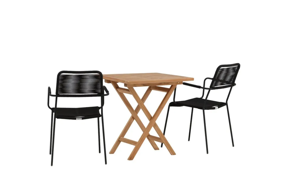 Garten Cafegruppe Elbe – 3-teiliges Gartenmöbel-Set 70x70 cm