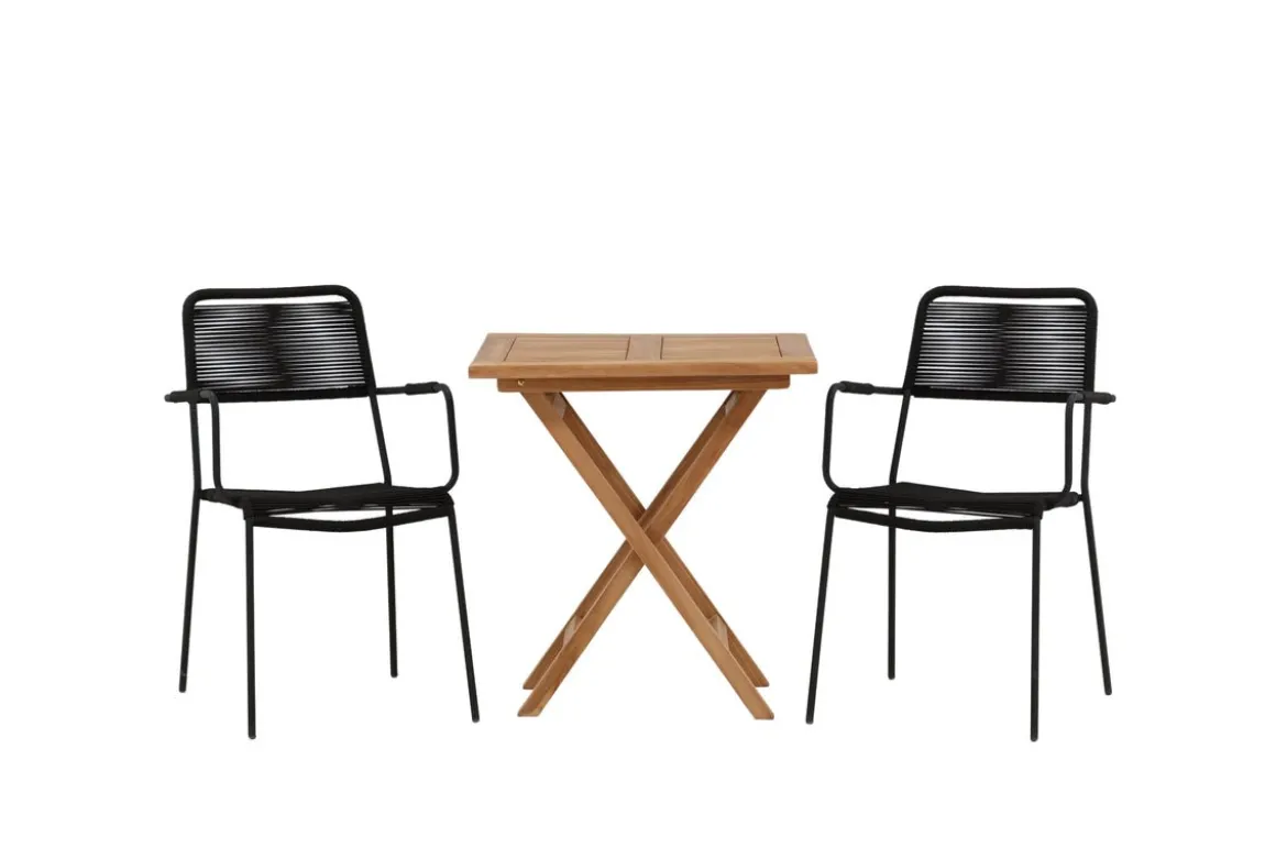 Garten Cafegruppe Elbe – 3-teiliges Gartenmöbel-Set 70x70 cm