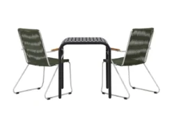 Garten Cafegruppe Kaloro – 3 teiliges Set in Grün