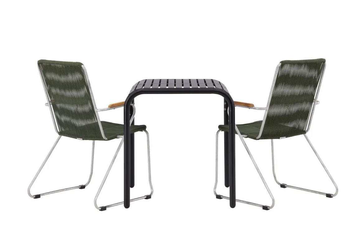 Garten Cafegruppe Kaloro – 3 teiliges Set in Grün