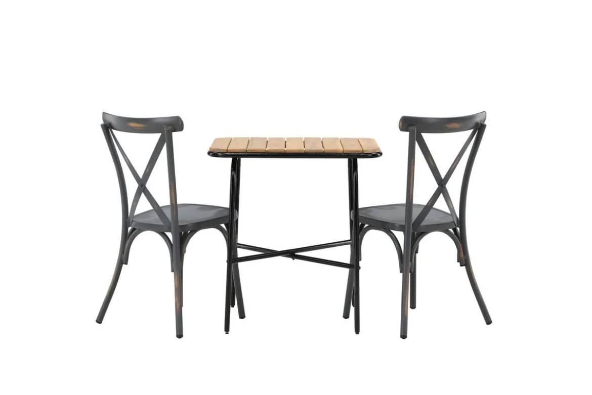 Garten Cafegruppe Living – 3-teiliges Gartenmöbel-Set mit Stühlen aus Aluminium