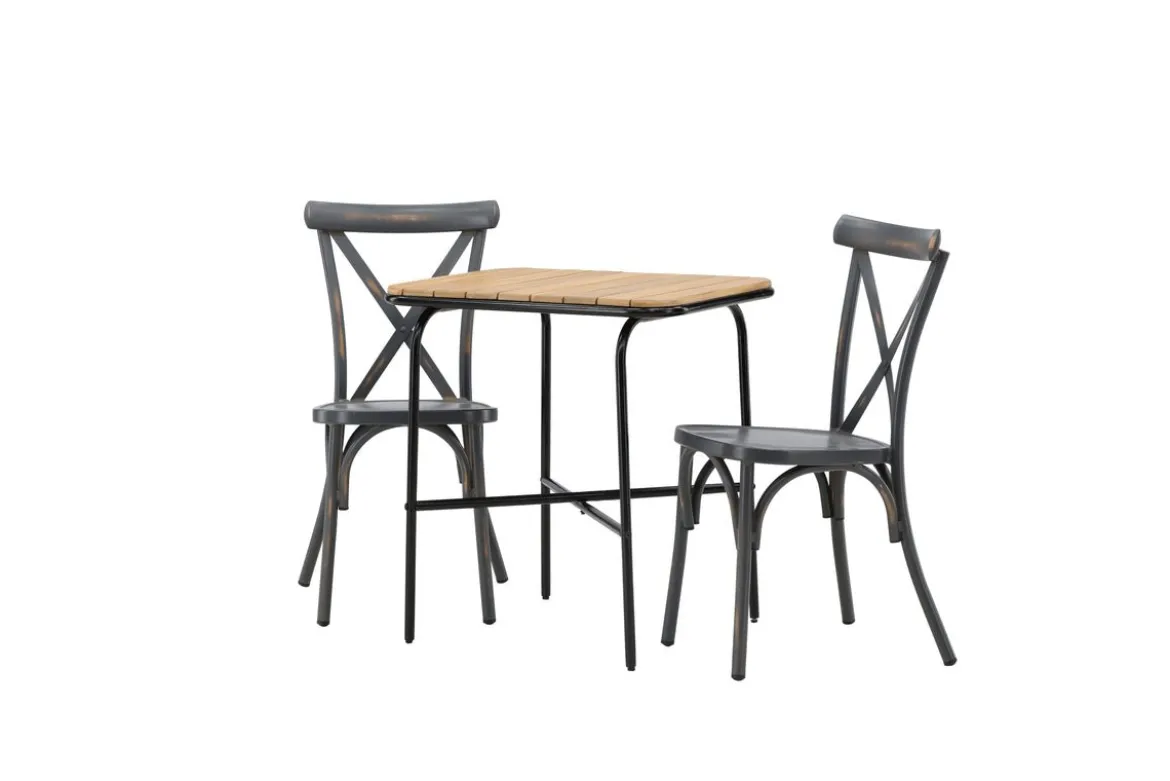 Garten Cafegruppe Living – 3-teiliges Gartenmöbel-Set mit Stühlen aus Aluminium