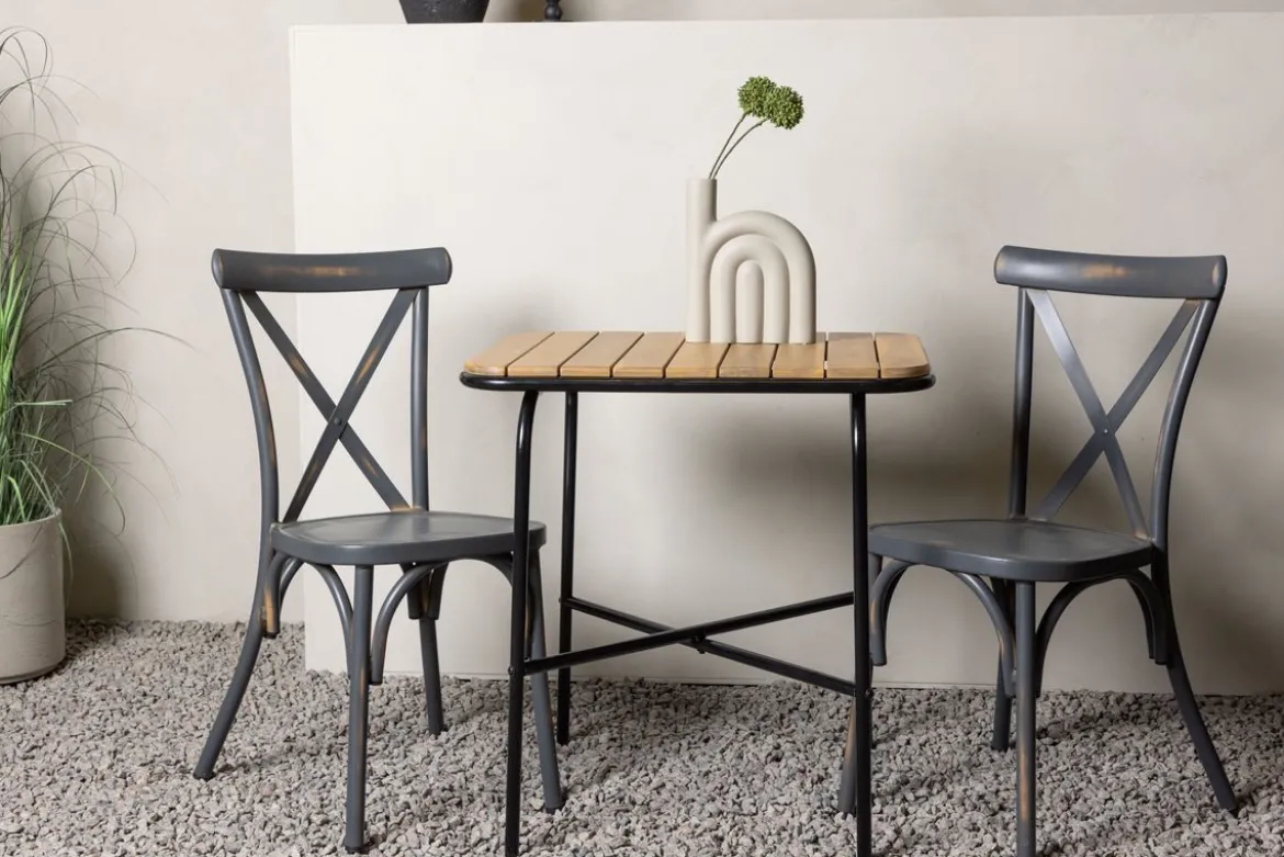 Garten Cafegruppe Living – 3-teiliges Gartenmöbel-Set mit Stühlen aus Aluminium