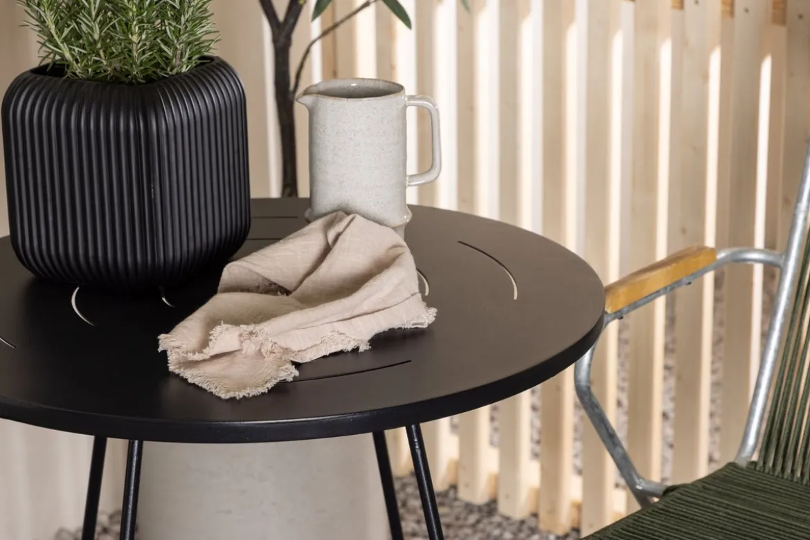 Garten Cafegruppe Malte – 3-teiliges Gartenmöbel-Set mit grünen Stühlen
