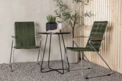Garten Cafegruppe Malte – 3-teiliges Gartenmöbel-Set mit grünen Stühlen