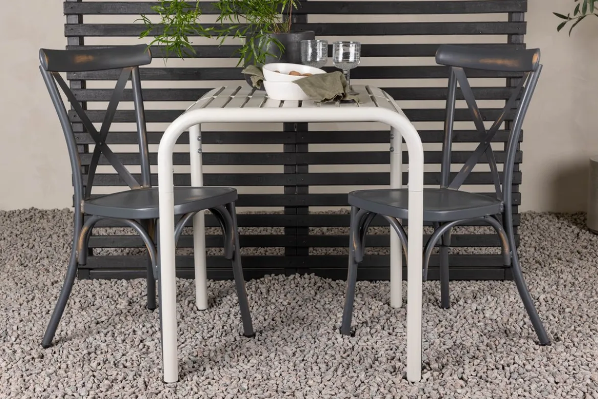 Garten Cafegruppe Narvis – 3-teiliges Gartenmöbel-Set 70x70 cm