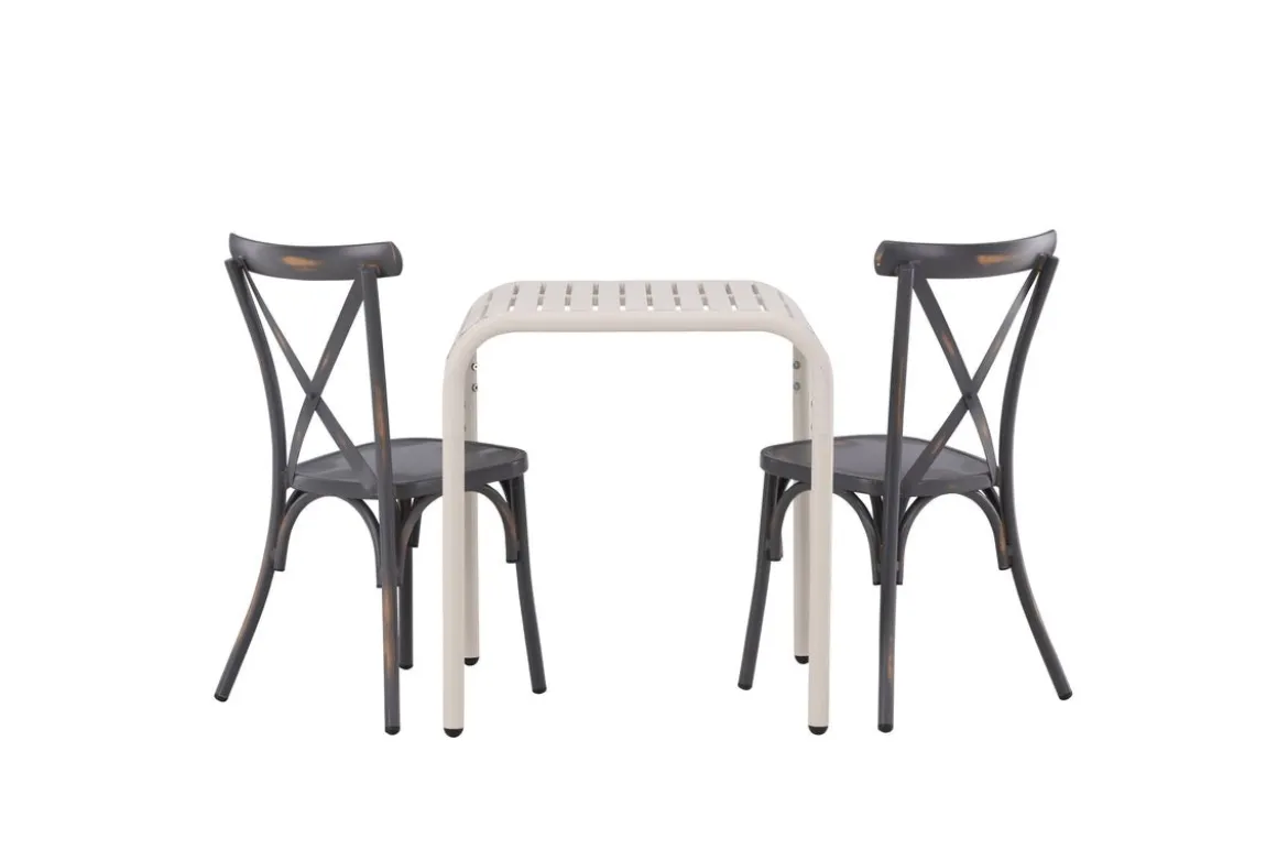 Garten Cafegruppe Narvis – 3-teiliges Gartenmöbel-Set 70x70 cm