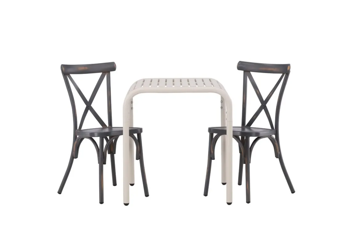 Garten Cafegruppe Narvis – 3-teiliges Gartenmöbel-Set 70x70 cm
