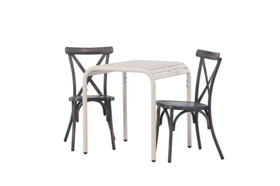 Garten Cafegruppe Narvis – 3-teiliges Gartenmöbel-Set 70x70 cm